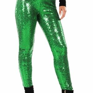 Tipsy Elves Shimmering Green Sequin Leggings